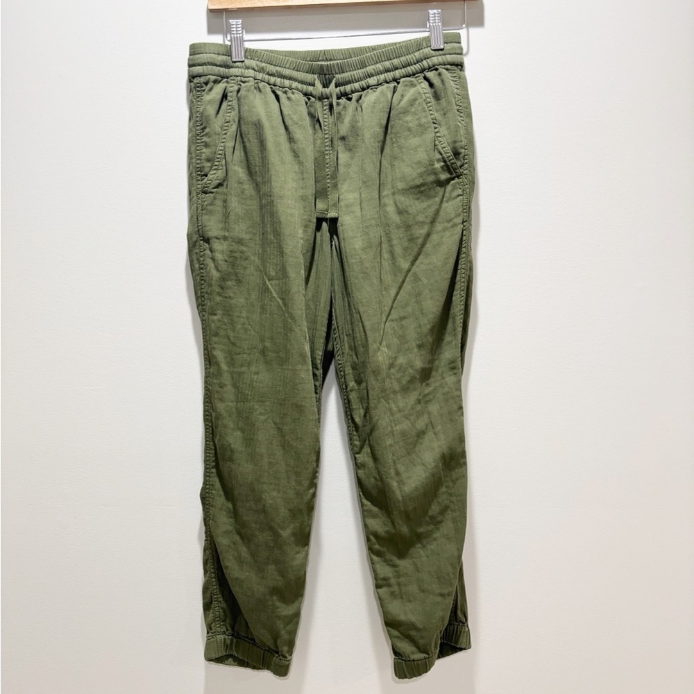 J CREW Women’s Seaside Olive Green Cotton Twill Jogger Pant Size 2
